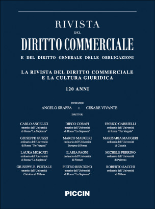 LA RIVISTA DEL DIRITTO COMMERCIALE E LA CULTURA GIURIDICA